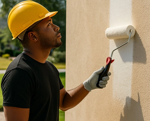Peinture de surfaces extérieures