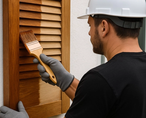 Peintre : Teinture de produits en bois